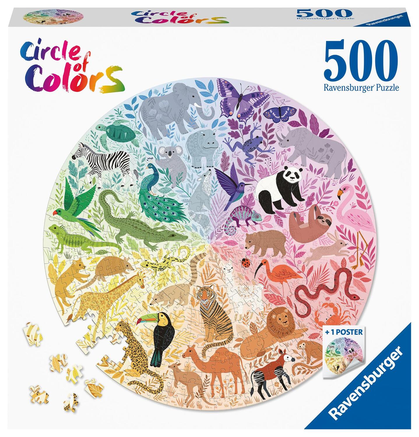 Cover: 4005556171729 | Ravensburger Puzzle 17172 Circle of Colors -Animals 500 Teile | Spiel