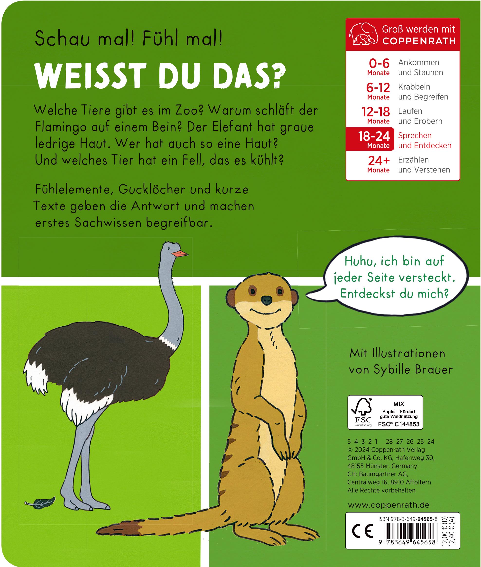 Rückseite: 9783649645658 | Mein Fühl-Wörterbuch | Wilde Tiere | Sybille Brauer | Buch | 12 S.