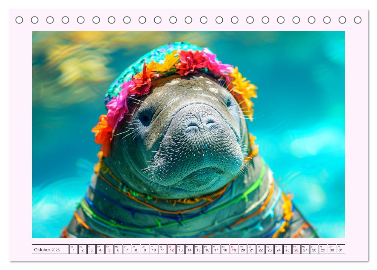 Bild: 9783435470099 | Modische Manatees. Charmante Seekühe mit Stil (Tischkalender 2025...