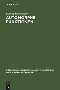 Cover: 9783110989175 | Automorphe Funktionen | Ludwig Schlesinger | Buch | X | Deutsch