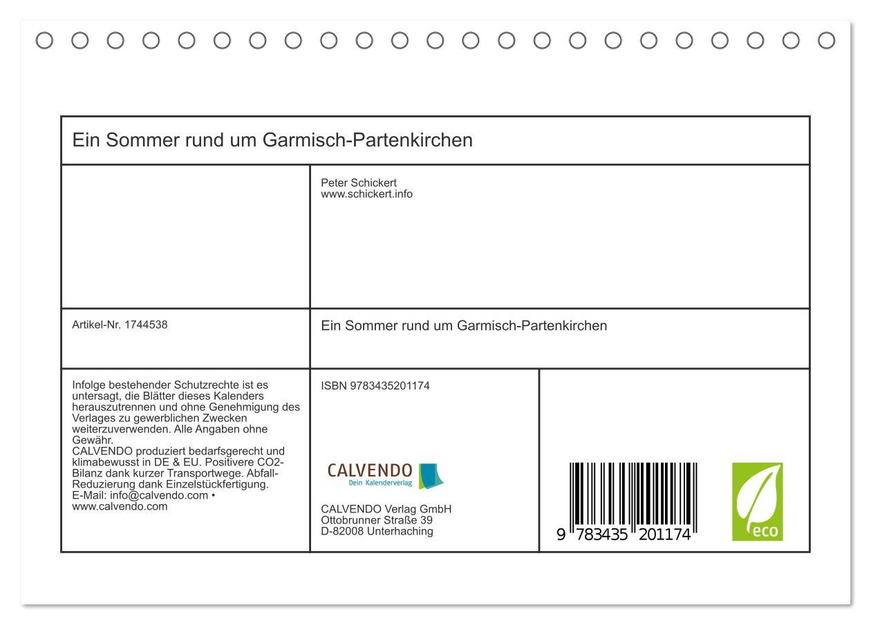 Bild: 9783435201174 | Ein Sommer rund um Garmisch-Partenkirchen (Tischkalender 2025 DIN...