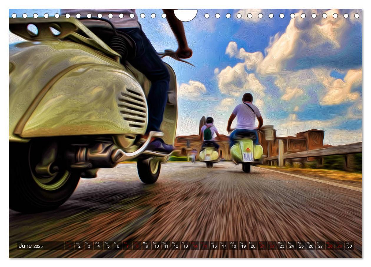 Bild: 9781325949236 | Low-angle shots of scooters (Wall Calendar 2025 DIN A4 landscape),...