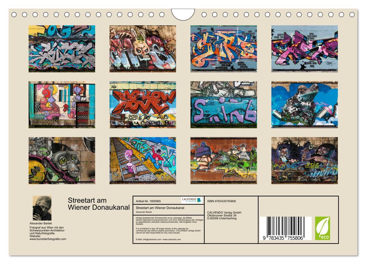 Bild: 9783435755806 | Streetart am Wiener Donaukanal (Wandkalender 2025 DIN A4 quer),...