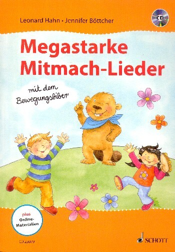 Cover: 9790001206228 | Hahn, L: Megastarke Mitmachlieder - mit Bewegungsbiber/+CD