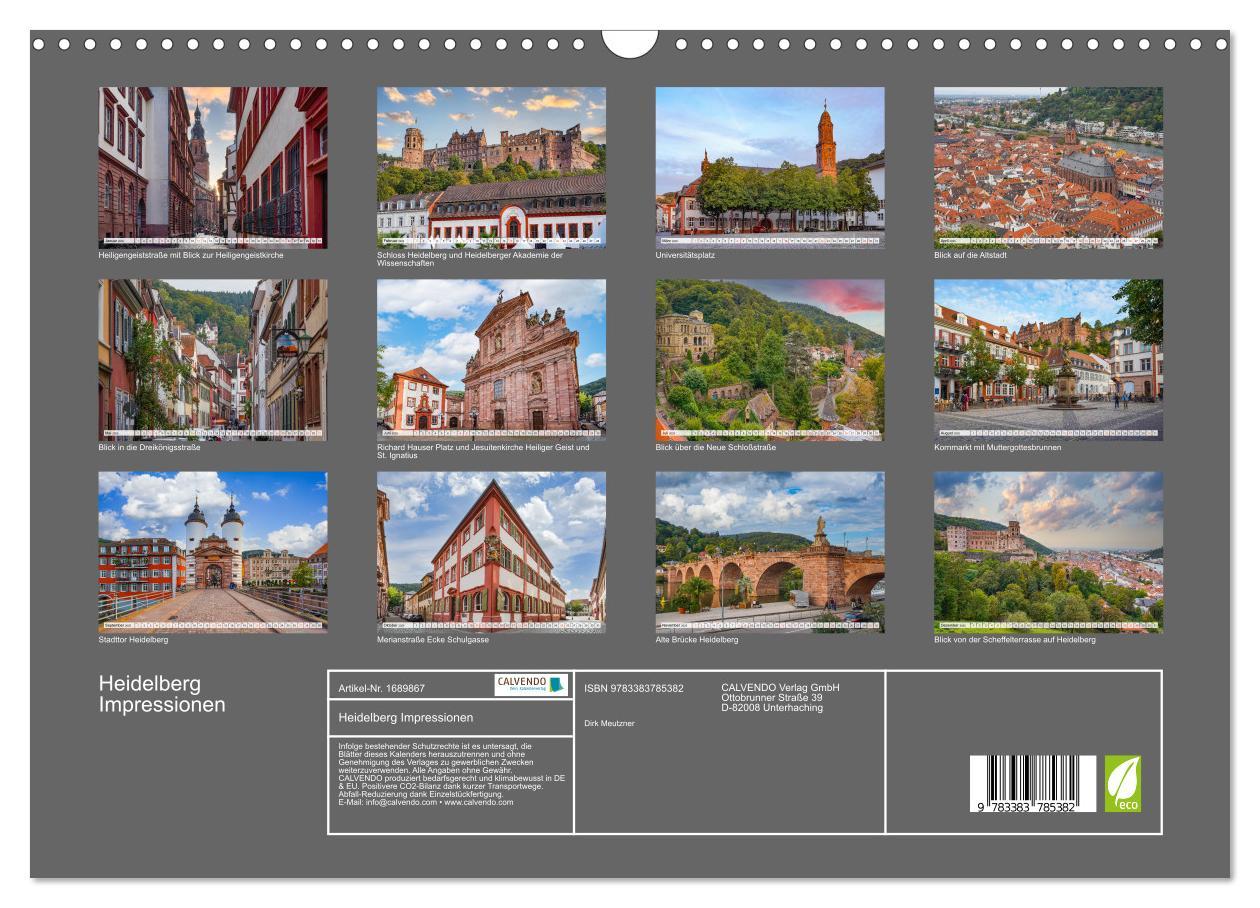 Bild: 9783383785382 | Heidelberg Impressionen (Wandkalender 2025 DIN A3 quer), CALVENDO...