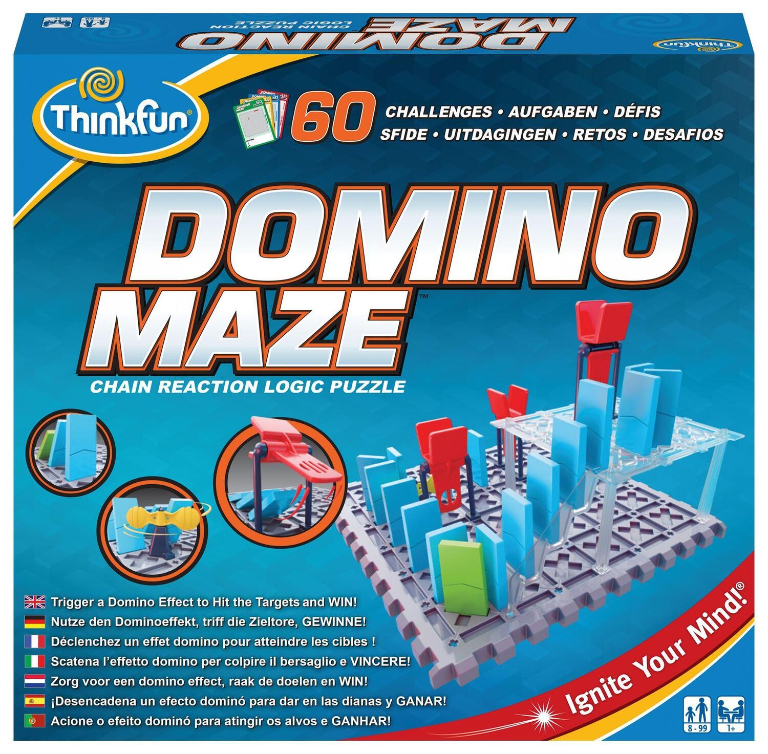 Cover: 4005556763733 | ThinkFun - 76373 - Domino Maze, das kniffelige Logikspiel mit dem...