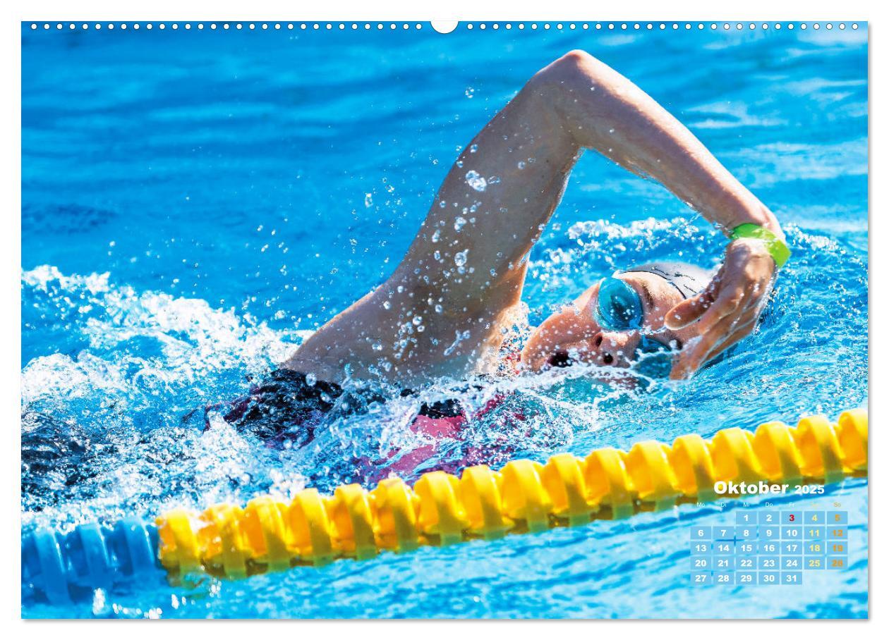 Bild: 9783383885495 | Schwimmen: Sport auf blauen Bahnen (Wandkalender 2025 DIN A2 quer),...