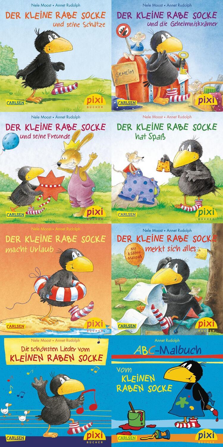 Cover: 9783551907172 | Pixi-8er-Set 193: Der kleine Rabe Socke (8x1 Exemplar) | Pixi-8er-Set