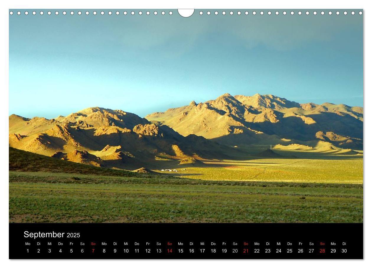 Bild: 9783435718610 | Einsame Mongolei (Wandkalender 2025 DIN A3 quer), CALVENDO...