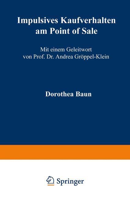 Cover: 9783824477999 | Impulsives Kaufverhalten am Point of Sale | Dorothea Baun | Buch