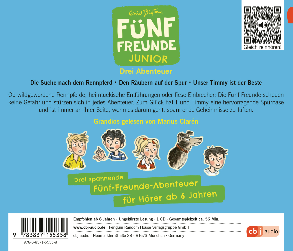 Bild: 9783837155358 | Fünf Freunde JUNIOR - Drei Abenteuer - Die Suche nach dem...