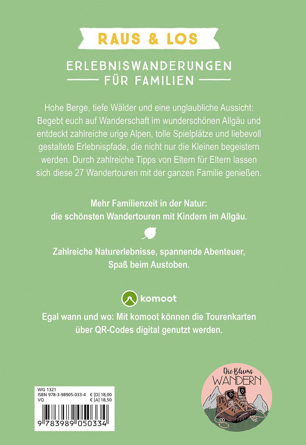 Rückseite: 9783989050334 | Erlebniswanderungen für Familien Allgäu | Raus &amp; Los | Sandra Blum