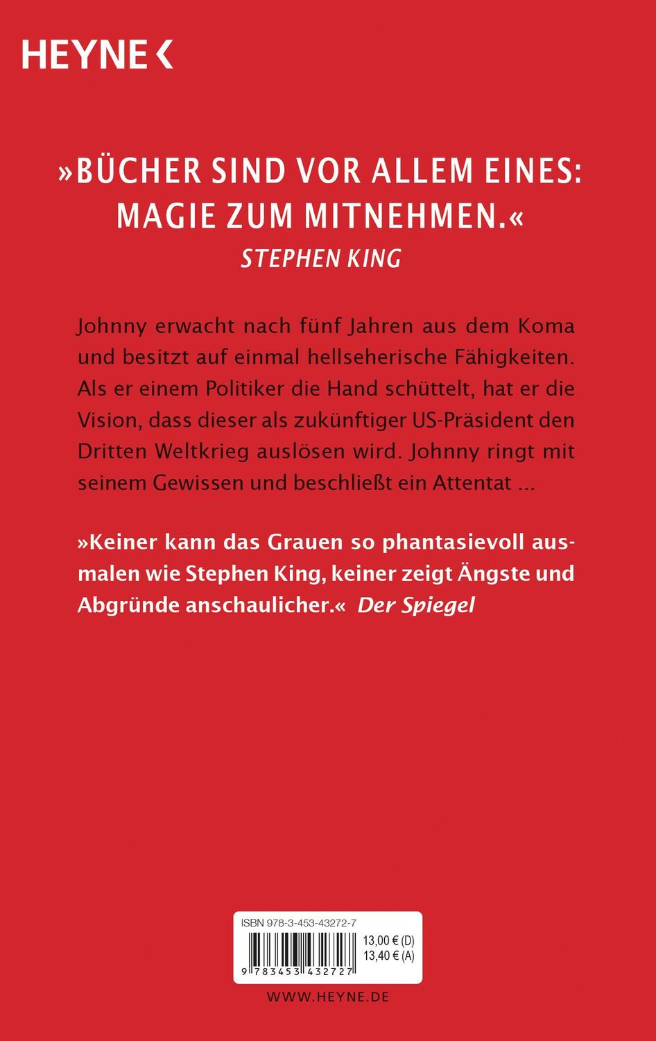 Bild: 9783453432727 | Dead Zone - Das Attentat | Stephen King | Taschenbuch | 589 S. | 2007