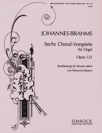 Cover: 9790221104540 | Choralvorspiele(6) Op.122 | Johannes Brahms_Ferruccio Busoni | Buch