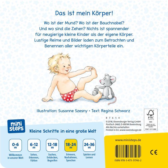 Bild: 9783473317462 | Augen, Bauch und Hände: Körperbuch ab 18 Monate, Pappbilderbuch | Buch