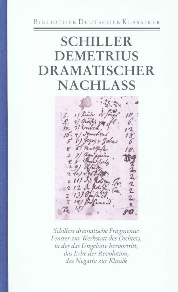 Cover: 9783618613008 | Demetrius, Dramatischer Nachlaß | Friedrich Schiller | Buch | Deutsch