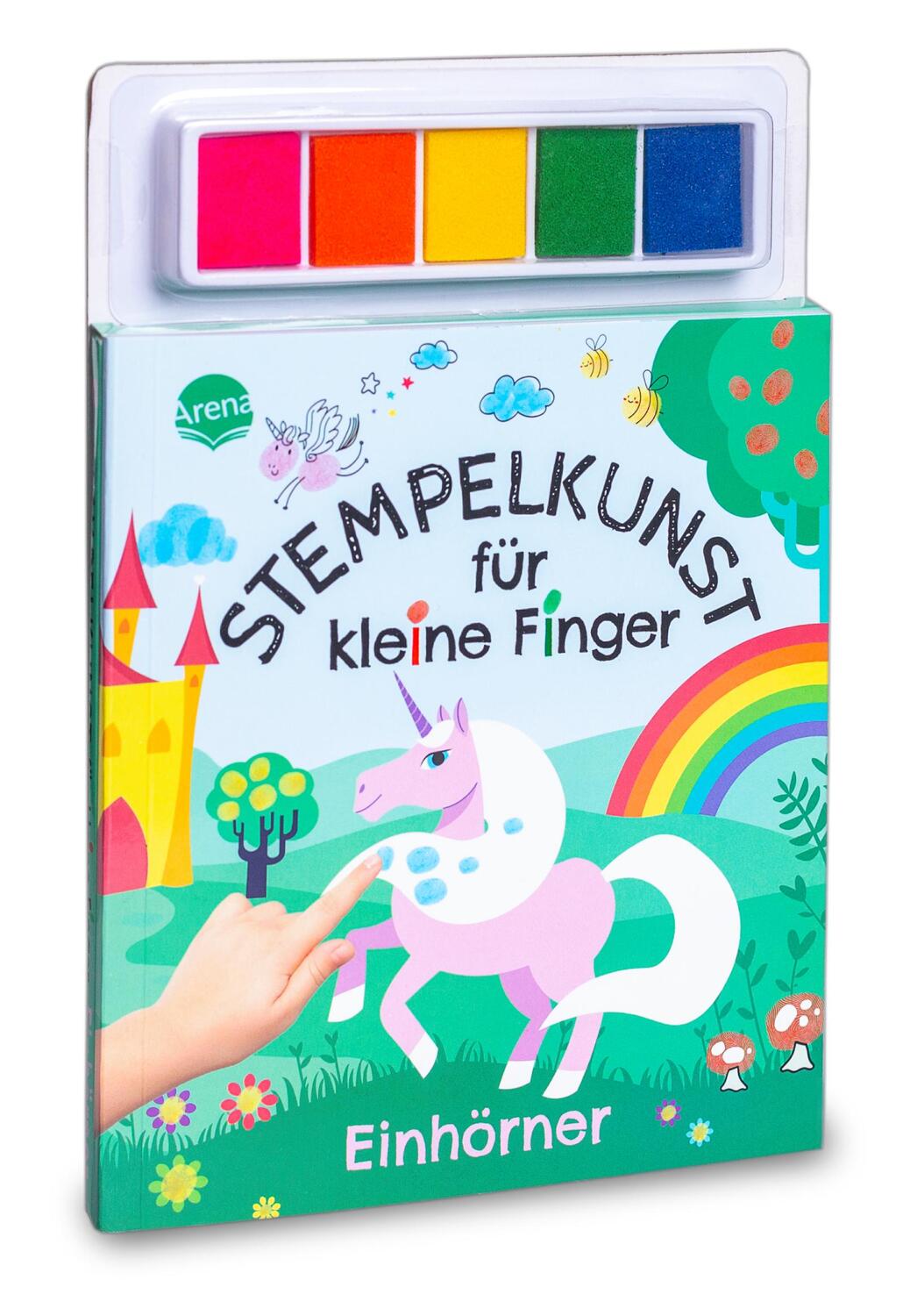 Cover: 9783401720364 | Stempelkunst für kleine Finger. Einhörner | Hanna Schmitz | Buch