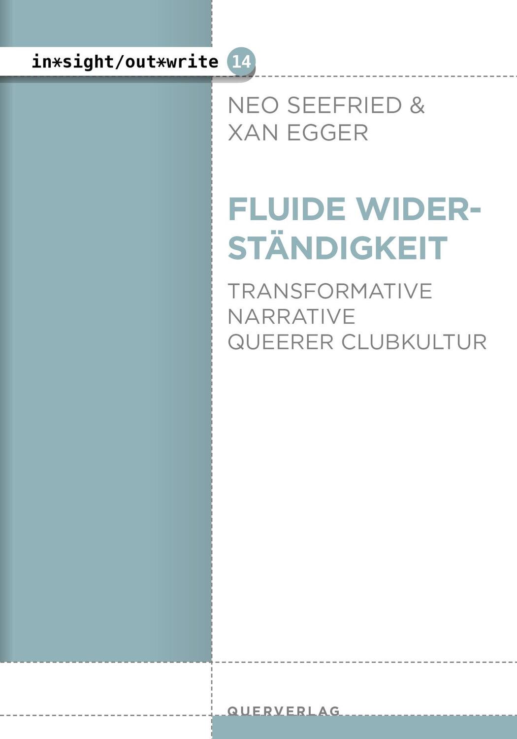 Cover: 9783896563385 | Fluide Widerständigkeit | Transformative Narrative queerer Clubkultur