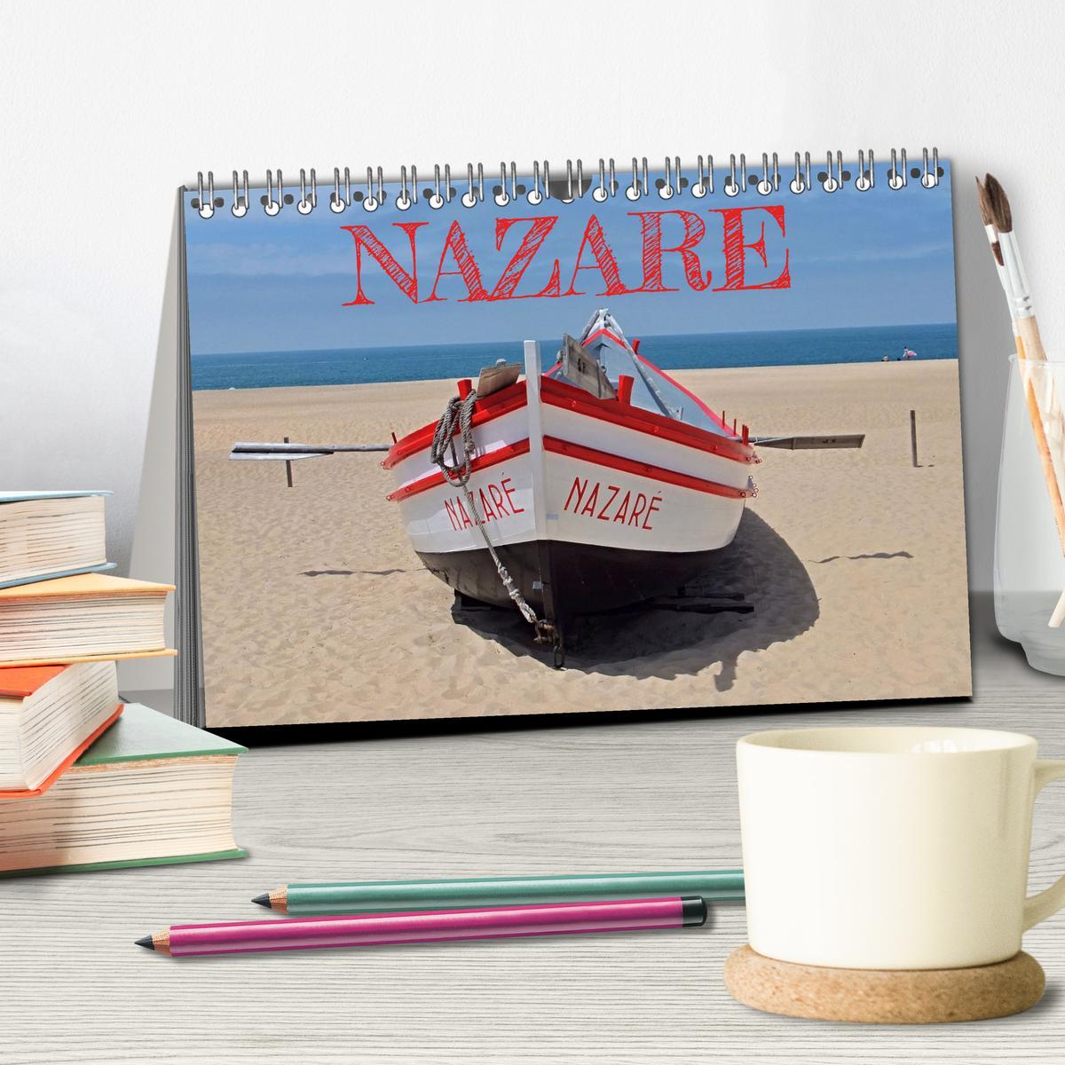 Bild: 9783435008421 | Nazare (Tischkalender 2025 DIN A5 quer), CALVENDO Monatskalender