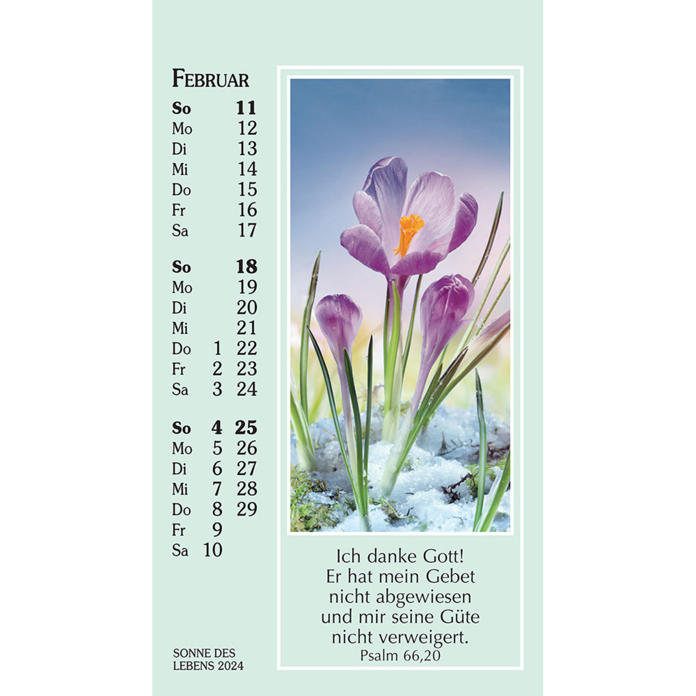 Bild: 9783754892046 | Sonne des Lebens 2024 | Mini-Kalender mit Bibelworten und Farbfotos