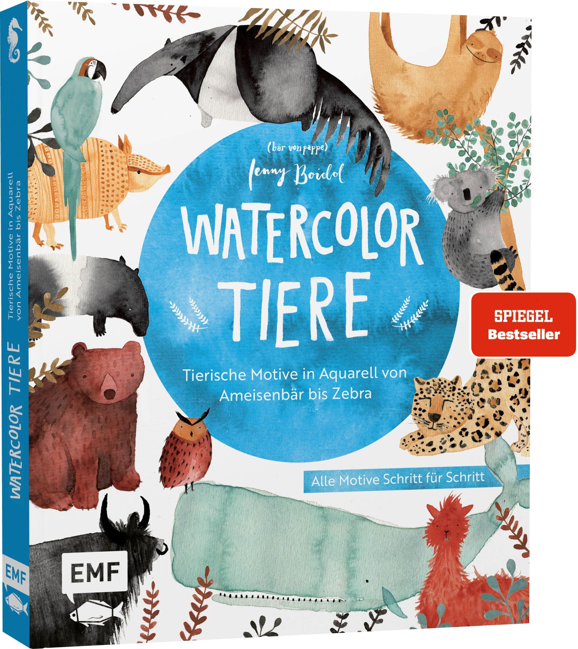 Cover: 9783960933236 | Watercolor-Tiere | Jenny Boidol | Taschenbuch | 128 S. | Deutsch