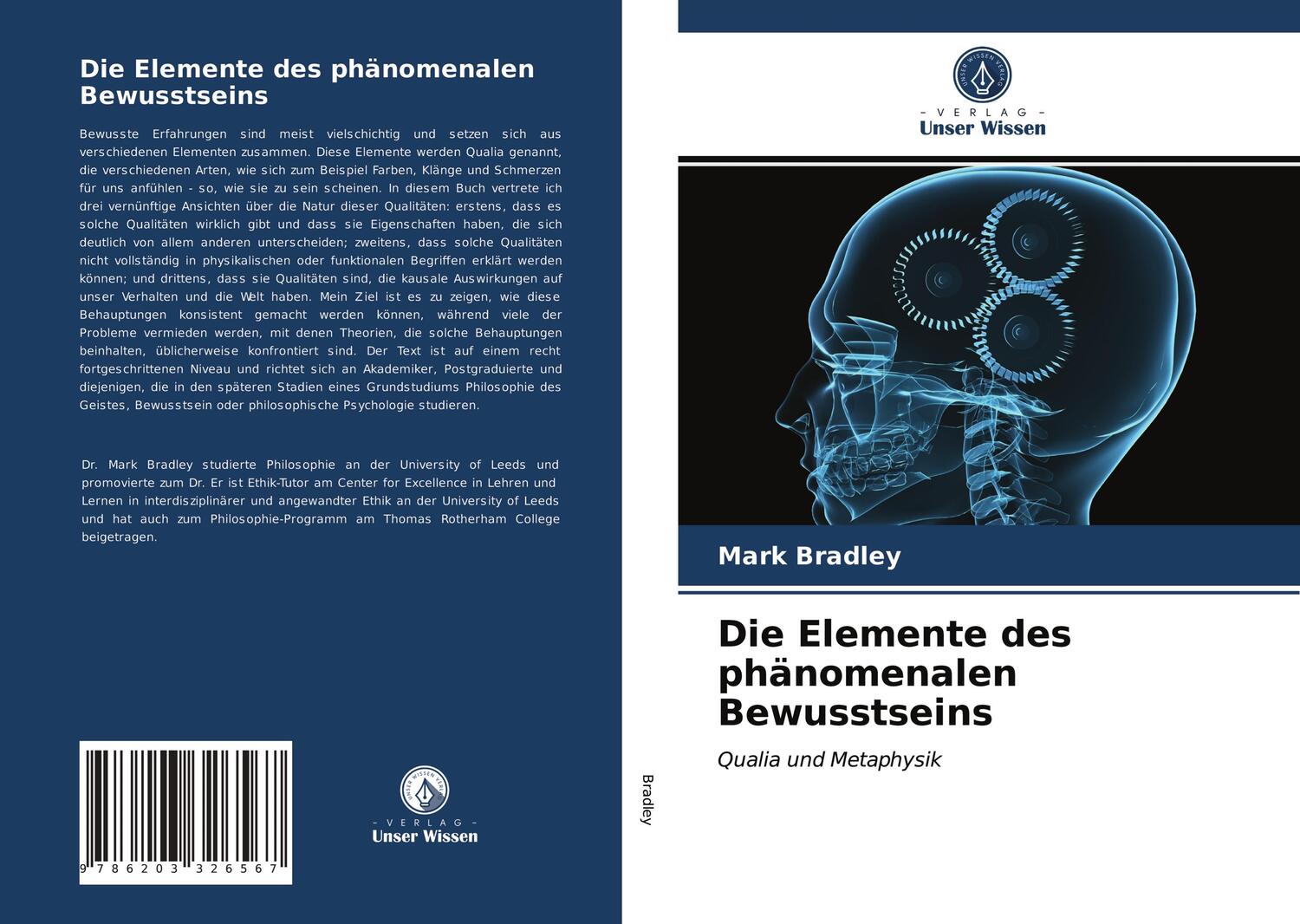 Cover: 9786203326567 | Die Elemente des phänomenalen Bewusstseins | Qualia und Metaphysik