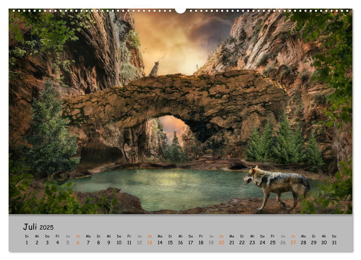 Bild: 9783435079544 | Der lange Weg der Wölfe (Wandkalender 2025 DIN A2 quer), CALVENDO...