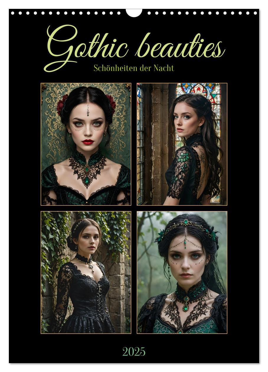 Cover: 9783457180167 | Gothic beauties - Schönheiten der Nacht (Wandkalender 2025 DIN A3...