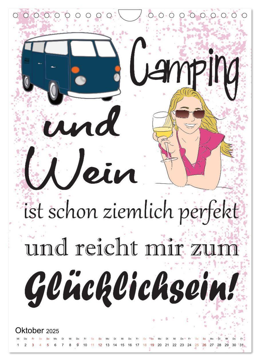 Bild: 9783435889983 | CampingSprüche (Wandkalender 2025 DIN A4 hoch), CALVENDO...