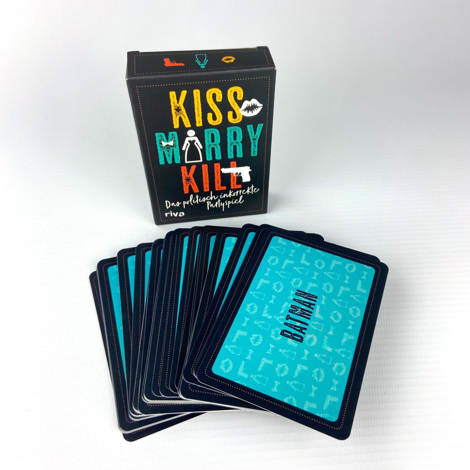 Bild: 9783742318862 | Kiss Marry Kill | Das politisch inkorrekte Partyspiel | Box | 60 S.