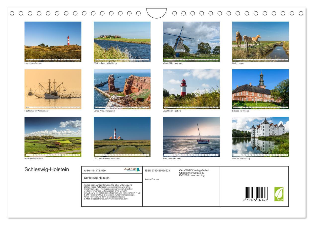 Bild: 9783435068623 | Schleswig-Holstein (Wandkalender 2025 DIN A4 quer), CALVENDO...