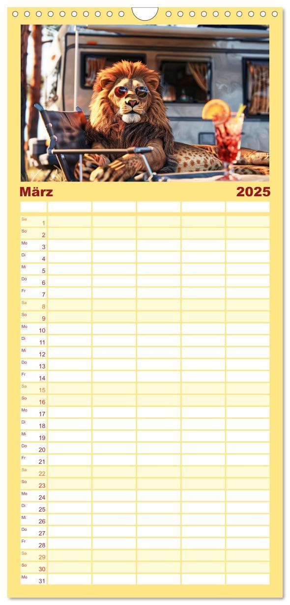 Bild: 9783457192740 | Familienplaner 2025 - Der tierisch lustige Camping-Kalender mit 5...