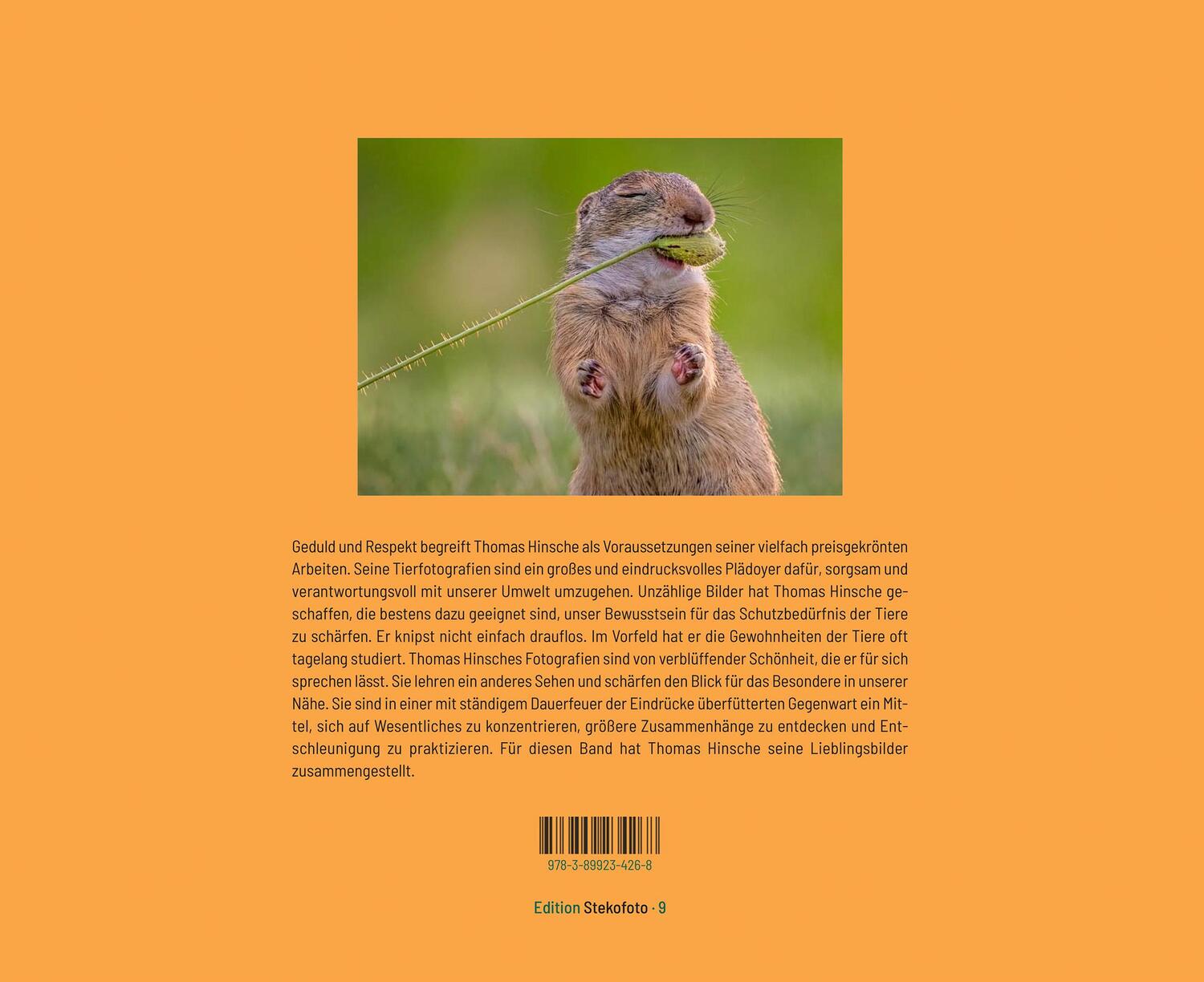Rückseite: 9783899234268 | Geduld und Respekt | Tierfotografien von Thomas Hinsche | Stekovics