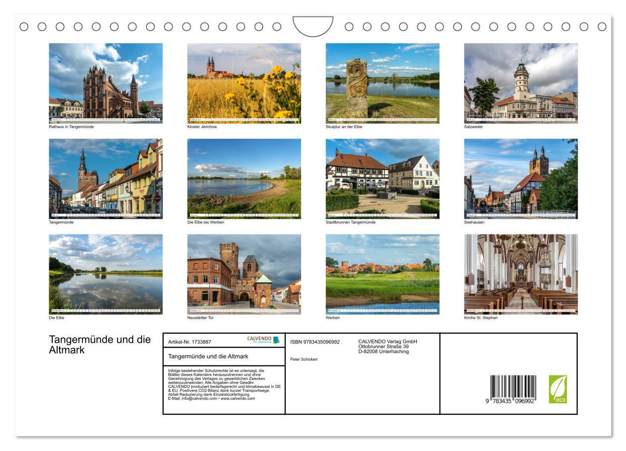 Bild: 9783435096992 | Tangermünde und die Altmark (Wandkalender 2025 DIN A4 quer),...