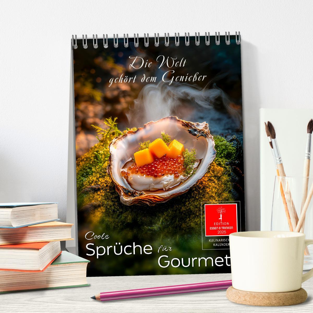 Bild: 9783457199251 | Coole Sprüche für Gourmets (Tischkalender 2025 DIN A5 hoch),...