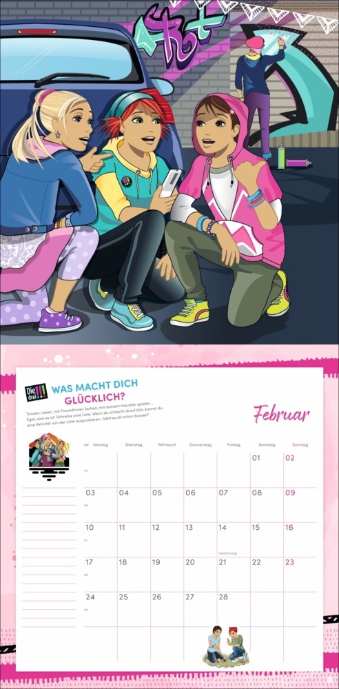 Bild: 9783756409044 | Die drei !!! Broschurkalender 2025 | Kalender | 28 S. | Deutsch | 2025