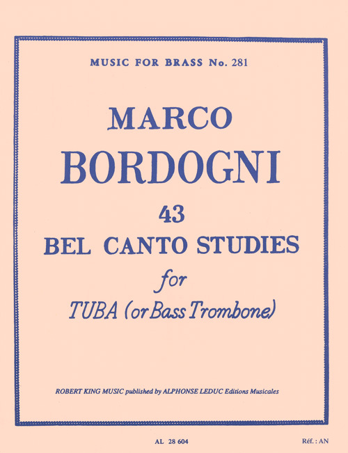 Cover: 9790046286049 | 43 Bel Canto Studies ( Tuba/Bass Trombone ) | Alphonse Leduc