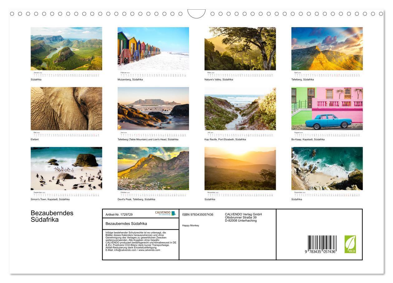 Bild: 9783435057436 | Bezauberndes Südafrika (Wandkalender 2025 DIN A3 quer), CALVENDO...