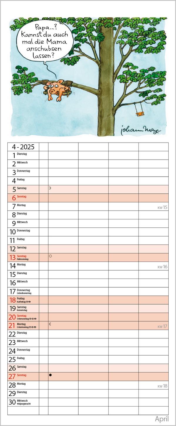 Bild: 9783731876939 | Tierisches Familienglück 2025 | Verlag Korsch | Kalender | 14 S.