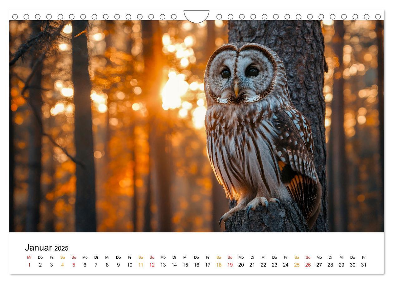 Bild: 9783457232651 | Im Reich der Eulen (Wandkalender 2025 DIN A4 quer), CALVENDO...