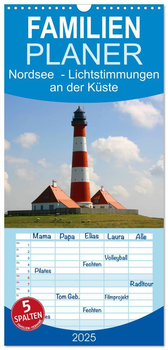 Cover: 9783457121795 | Familienplaner 2025 - Nordsee - Lichtstimmungen an der Küste mit 5...