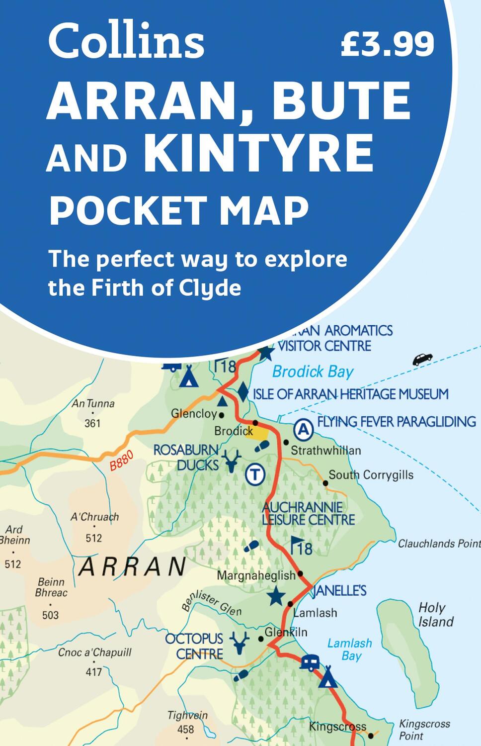 Cover: 9780008520632 | Arran, Bute and Kintyre Pocket Map | Collins Maps | (Land-)Karte
