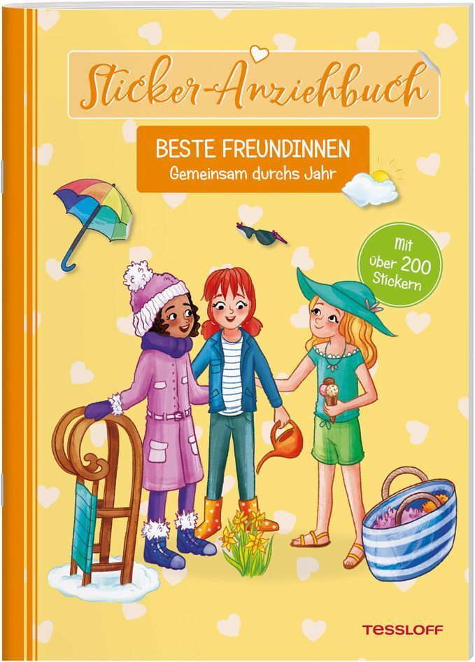 Cover: 9783788644543 | Sticker-Anziehbuch. Beste Freundinnen. Gemeinsam durchs Jahr. | Reindl