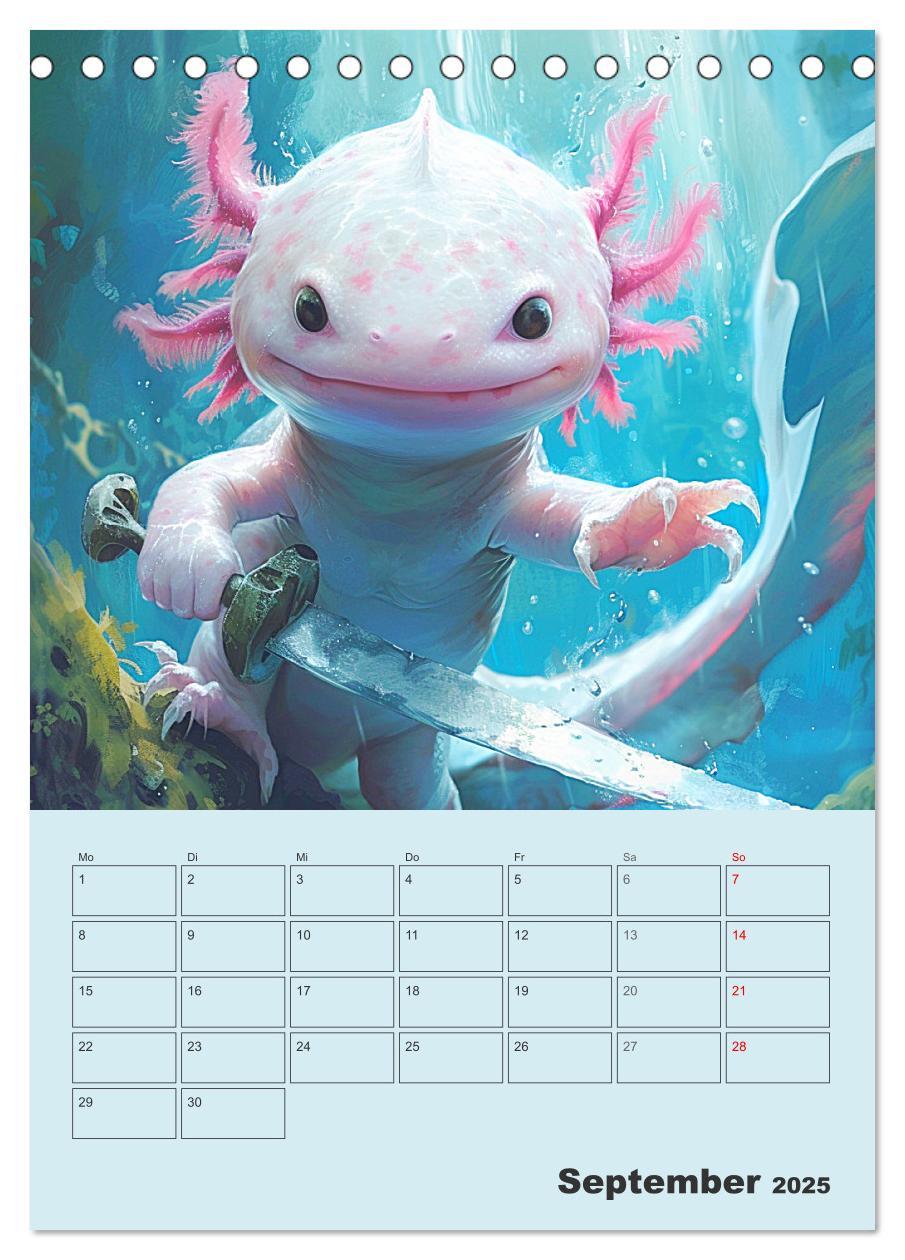 Bild: 9783383807909 | Axolotl. Lustiger Schwanzlurch mit Superkräften (Tischkalender 2025...