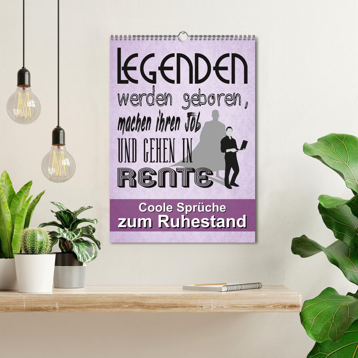 Bild: 9783435906710 | Coole Sprüche zum Ruhestand (Wandkalender 2025 DIN A3 hoch),...