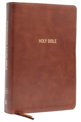 Cover: 9780785260585 | KJV, Foundation Study Bible, Large Print, Leathersoft, Brown, Red...