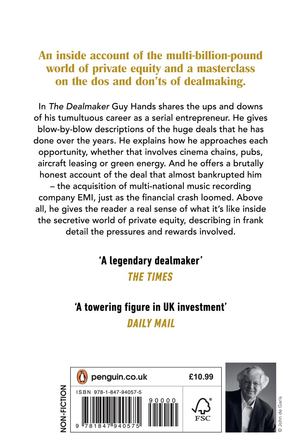 Rückseite: 9781847940575 | The Dealmaker | Lessons from a Life in Private Equity | Guy Hands