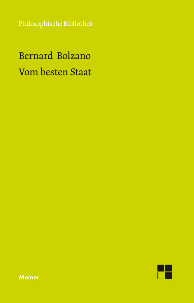Cover: 9783787337101 | Vom besten Staat | Bernard Bolzano | Taschenbuch | 2019 | Meiner