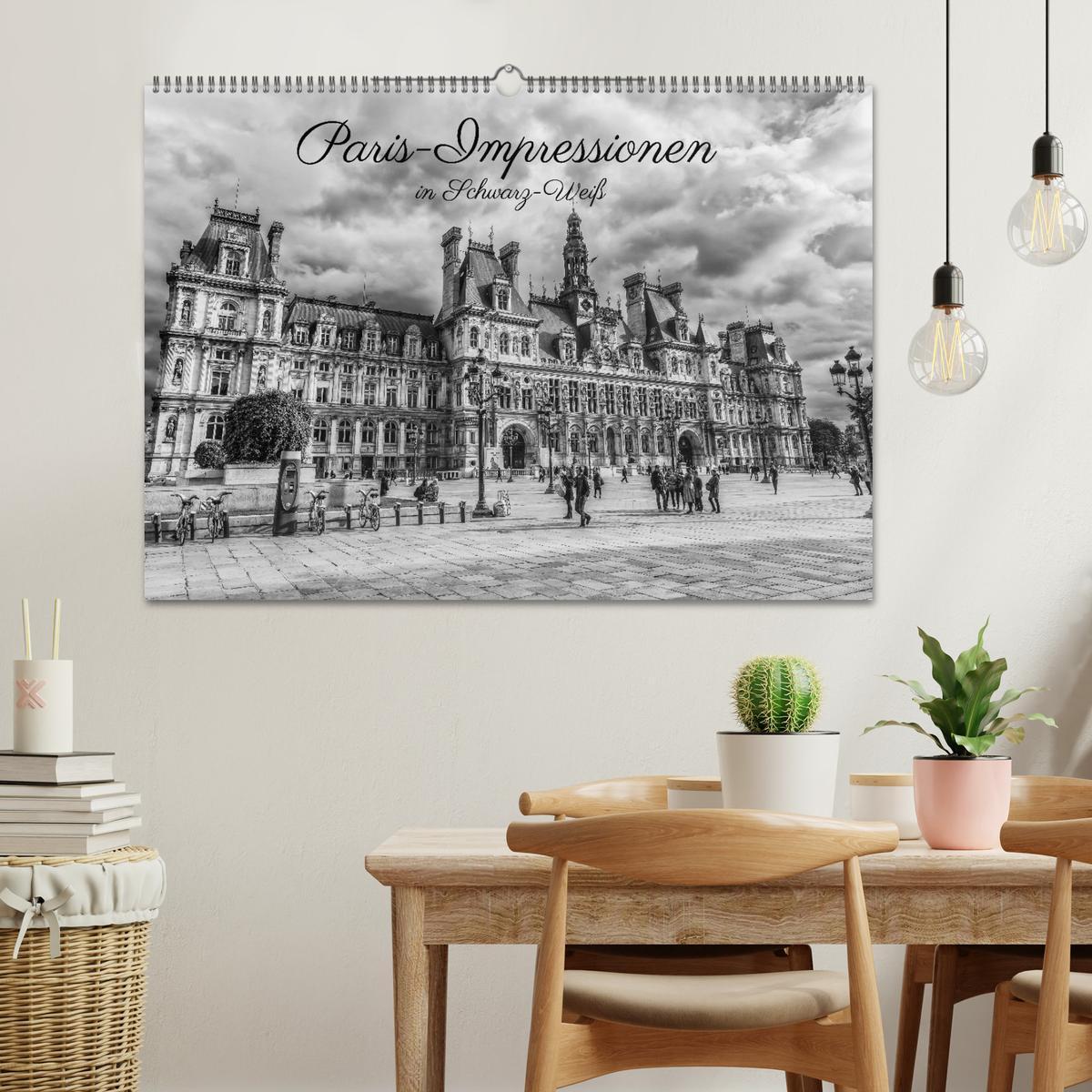 Bild: 9783435366866 | Paris-Impressionen in Schwarz-Weiß (Wandkalender 2025 DIN A2 quer),...