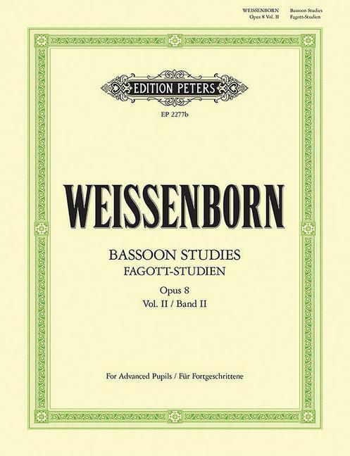 Cover: 9790014010225 | Fagott-Studien, Heft 2: Für Fortgeschrittene op. 8 | Weissenborn